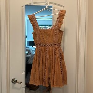 Free people Verona Mini Dress in a terracotta color size medium